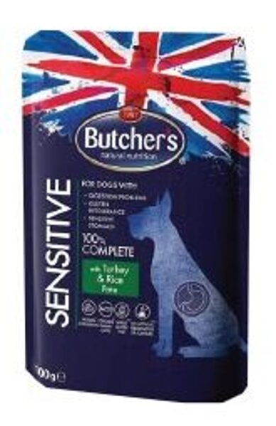 Butcher's DOG Sensitive pouch turkey - konservi suņiem 100g 6 gb.