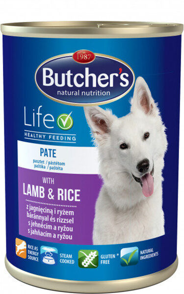 Butcher's WCD Rice Recipe with Lamb&Rice Pate Dog 6x1200g