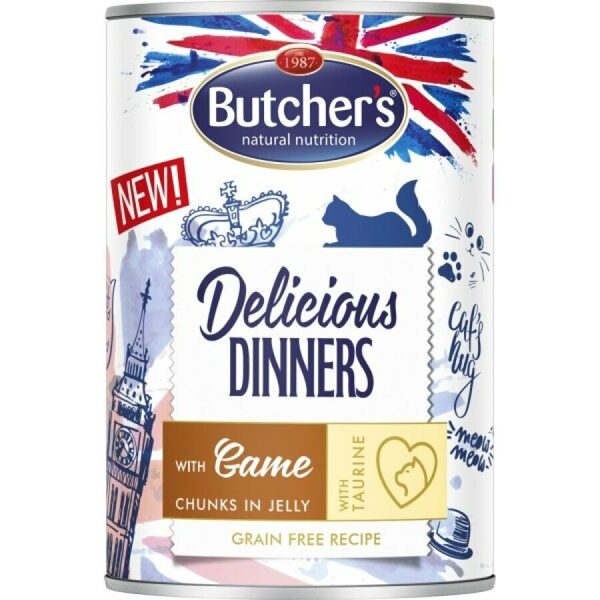 Butcher's CAT Delicious Dinner with game chunks in jelly 6x400g