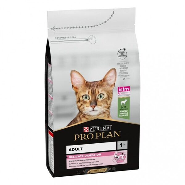 PRO PLAN DELICATE DIGESTION jutīgiem kaķiem (jērs) 10kg 1-7g