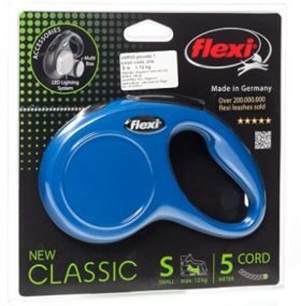 FLEXI PAVADA NEW CLASSIC VADS S 5M<12KG ZILS