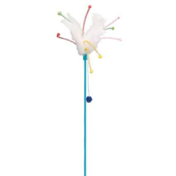 Trixie Playing stick with feathers, plastic, catnip, 41 cm