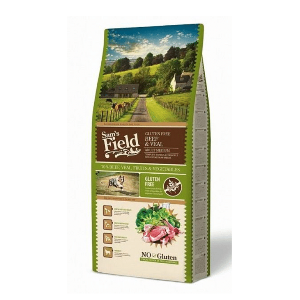 Sams Field DOG ADULT MEDIUM GF Beef and Veal 13kg