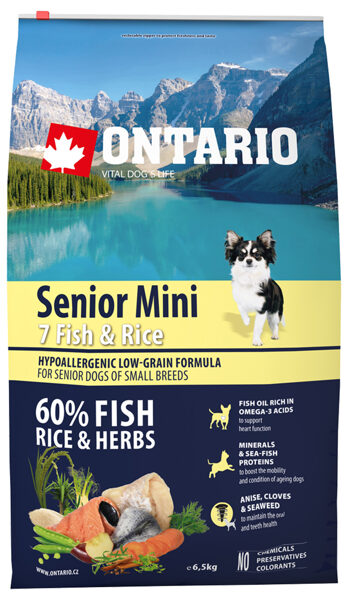 Ontario Senior Mini Fish & Rice 6.5kg