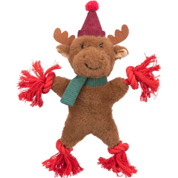 Trixie Xmas reindeer, plush/rope, 32 cm