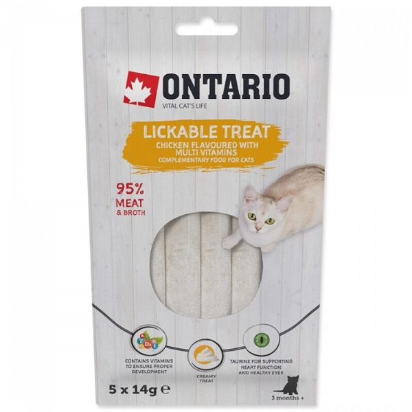Ontario CAT Lickable treats Chicken+ multi vitamins 5 x 14 g