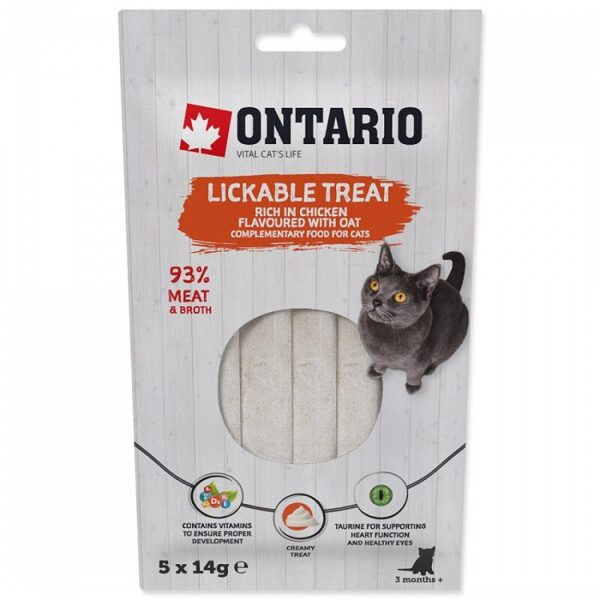 Ontario CAT Lickable treats Chicken + oat 5 x 14 g