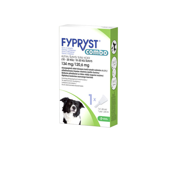 FYPRYST COMBO 134MG/120.6MG ŠĶĪD SUŅIEM (10-20KG) N1 KRKA
