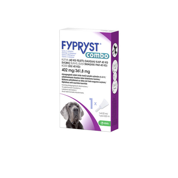 FYPRYST COMBO 402MG/361.8MG ŠĶĪD SUŅIEM (40-60KG) N1 KRKA