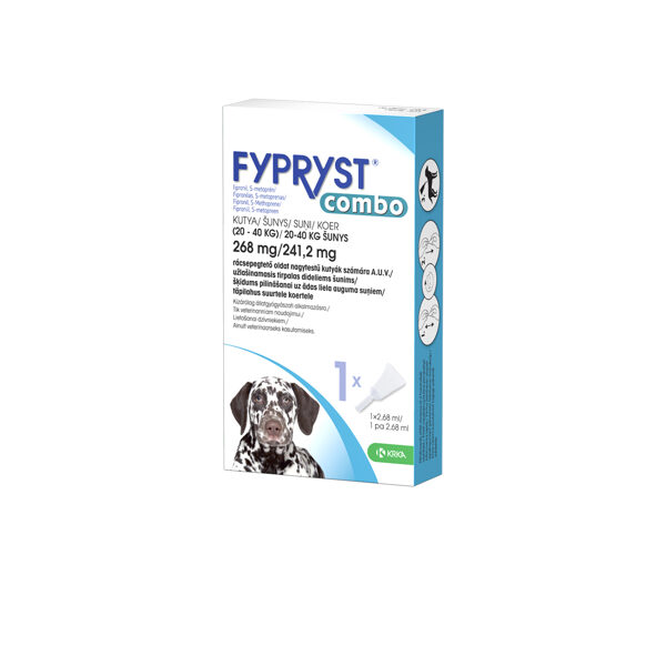 FYPRYST COMBO 268MG/241.2MG ŠĶĪD SUŅIEM (20-40KG) N1 KRKA