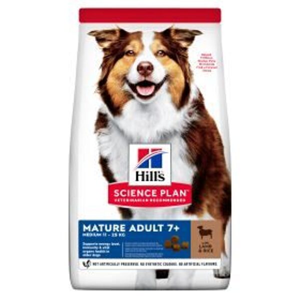 HILLS SP SUŅU SAUSĀ B MAT7+ MED JĒRS/RĪSI 14KG
