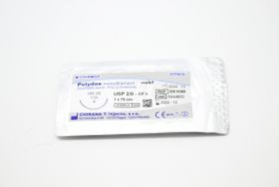 DIEGS ĶIR UZSŪC POLYDOX HR26 2/0 75CM VITREX DX0365 VIOLETS