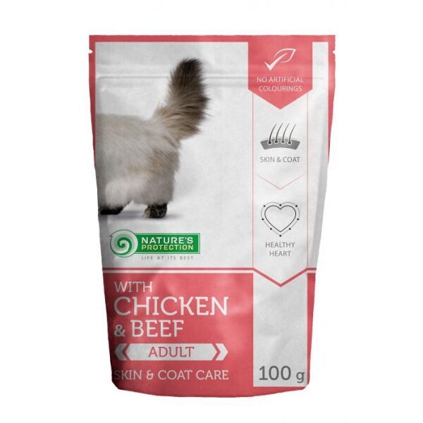 Natures Protection Persian with chicken and beef for long-haired cats 100g