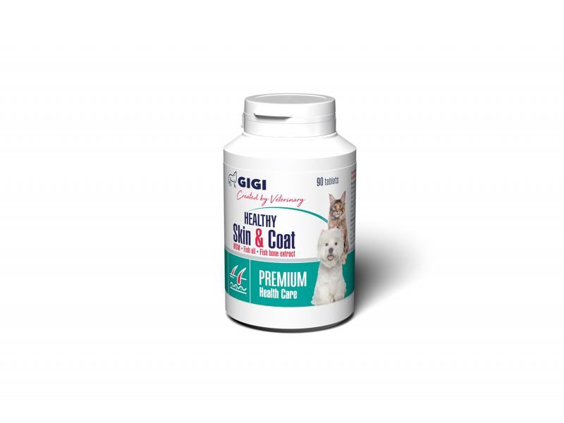 GIGI HEALTHY SKIN&COAT TBL N90 (COD OMEGA PLUS) SUŅIEM/KAĶIEM