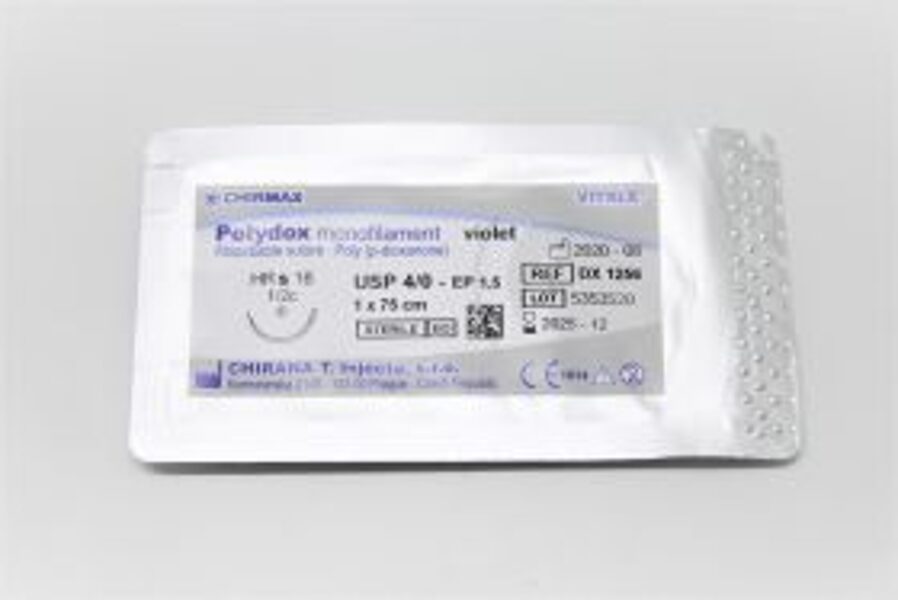 DIEGS ĶIR UZSŪC POLYDOX HR18 4/0 75CM VITREX DX1256 VIOLETS