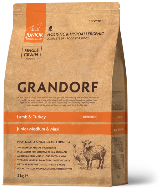 GRANDORF Junior Lamb & Turkey 3 kg