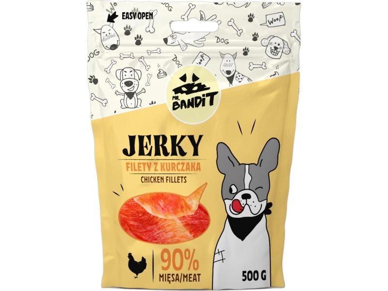 MR.BANDIT JERKY CHICKEN FILLETS/VISTAS FILEJAS 500G