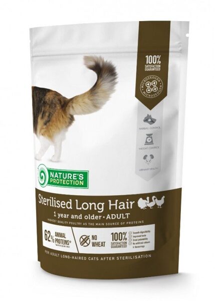 Natures Protection Sterilised long hair Poultry 1 year and older Adult cat 400 g