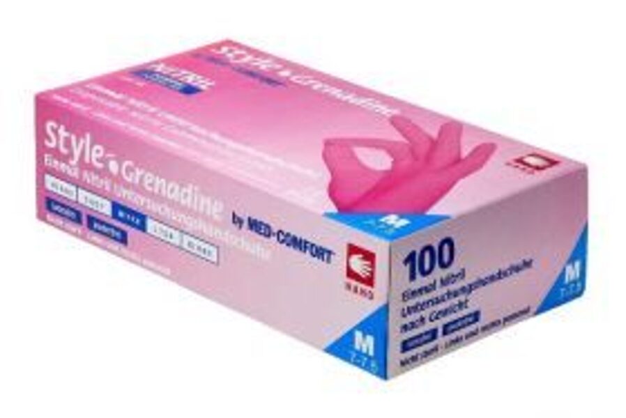 CIMDI NITRILA NEST NEPŪD STYLE M FUKSIJU N100 MED-COMFORT /GRENADINE