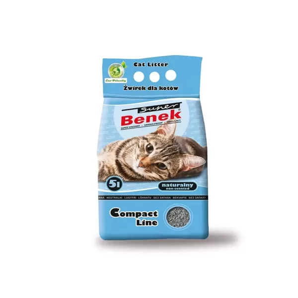 Certech Compact Line Super Benek smiltis kaķu tualetēm bez aromāta 5 L