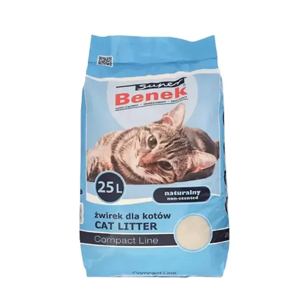 Certech Compact Line Super Benek smiltis kaķu tualetēm bez aromāta 25 L