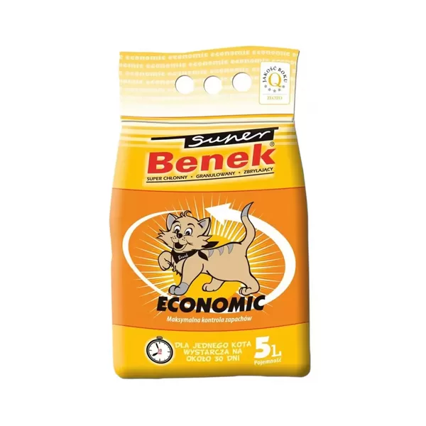 Certech Economic Super Benek smiltis kaķu tualetēm bez aromāta 5 L