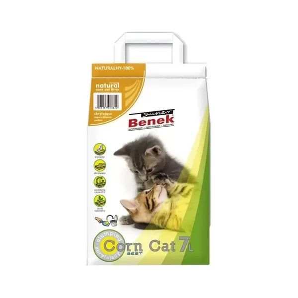 Certech Super Benek Corn Cat pakaiši dzīvniekiem kukurūzas 7 L