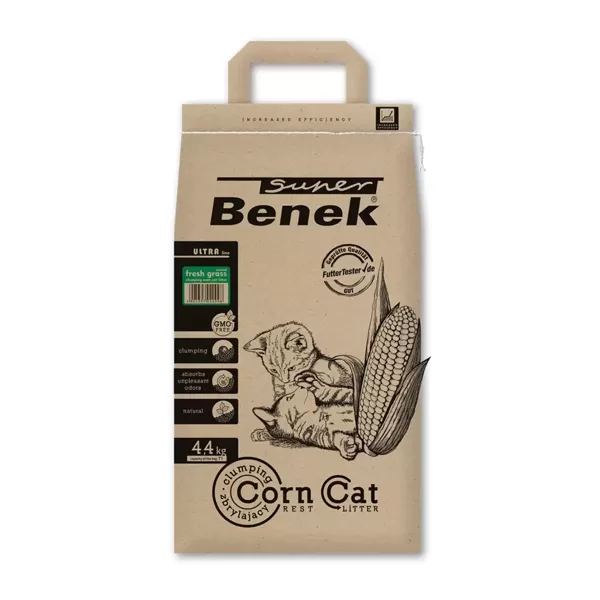 Certech Super Benek Corn Cat pakaiši kaķiem kukurūzas ar zāles aromātu 7 L
