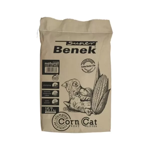 Certech Super Benek Corn Cat pakaiši dzīvniekiem kukurūzas 14 L