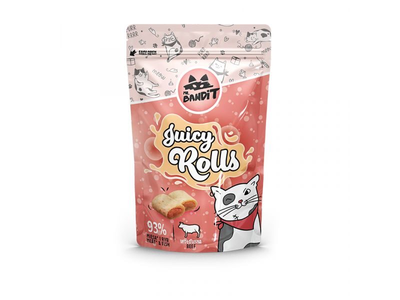 MR.BANDIT CAT JUICY ROLLS BEEF/LIELLOPS 40G /9749