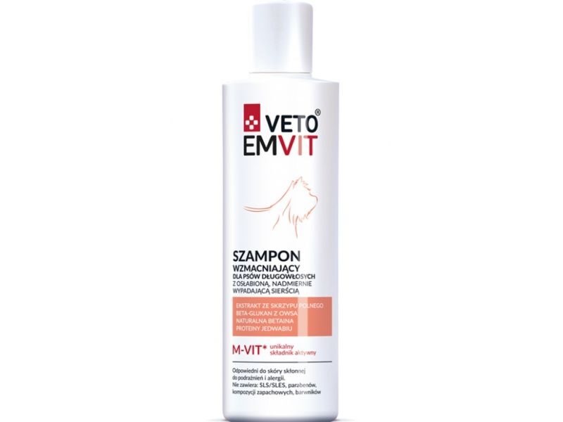 VETOEMVIT ŠAMPŪNS STIPRINOŠS GARSPALVAINIEM SUŅIEM 250ML
