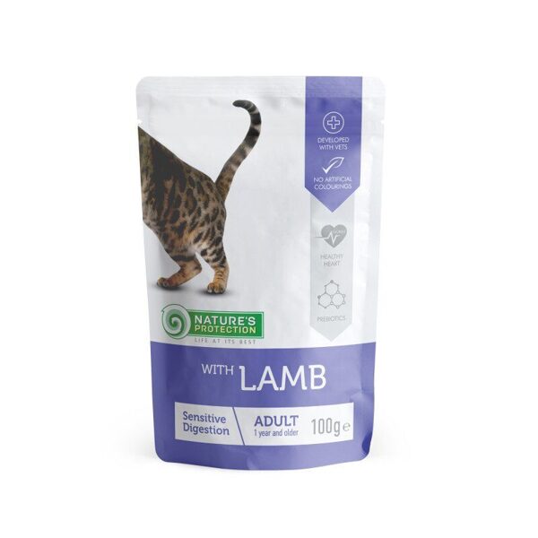 Natures Protection FOR ADULT CATS WITH LAMB 100g