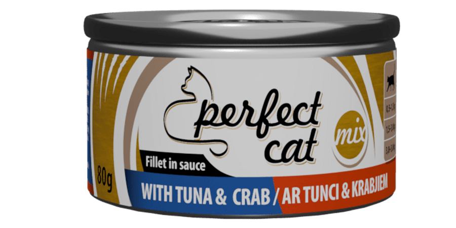 Perfect Cat ar tunci un krabjiem mērce 80 g