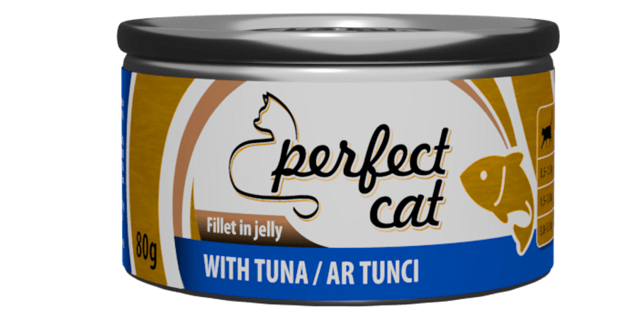 Perfect Cat ar tunci želejā 80 g