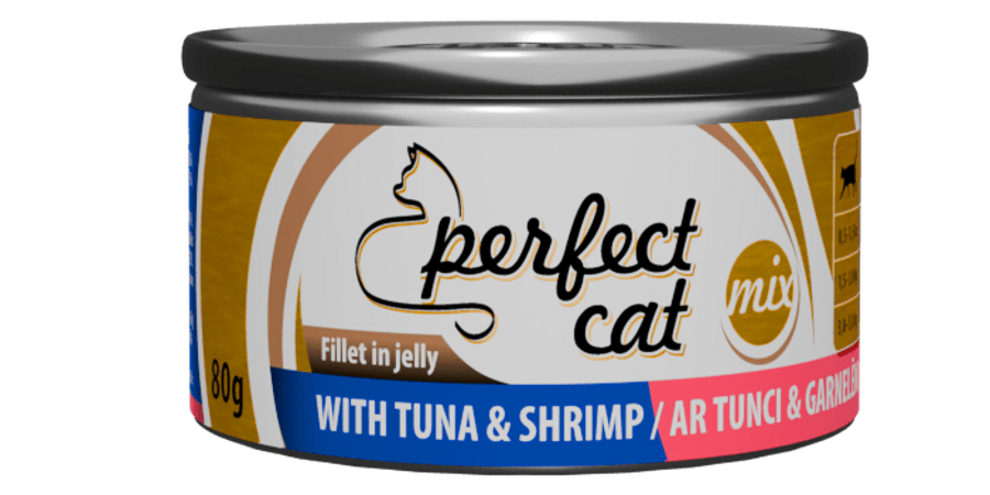 Perfect Cat ar tunci un garnelēm želejā 80 g