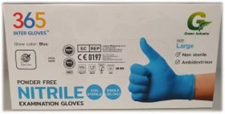 CIMDI NITRILA NEST NEPŪD L ZILI N100 365INTER GLOVES