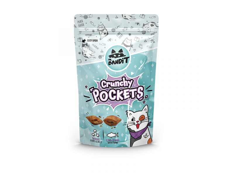 MR.BANDIT CAT CRUNCHY POCKETS TUNA/TUNCIS 40G/9770