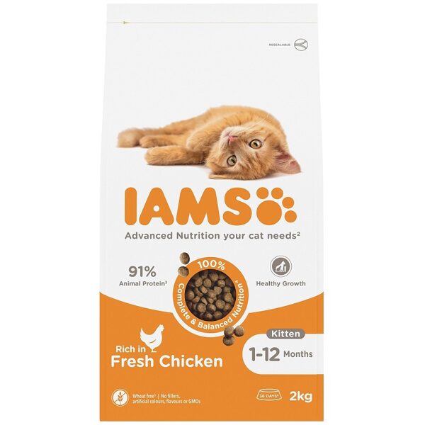 IAMS CAT KITTEN With Chicken - sausā barība kaķēniem 2kg