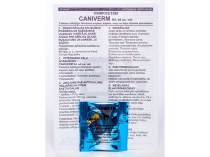 CANIVERM 0.7G TABLETES N1 SUŅIEM/KAĶIEM