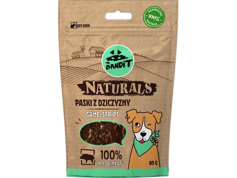 MR.BANDIT NATURALS GAME STRIPES/MEDĪJUMA GAĻAS SLOKSNĪTES 80G
