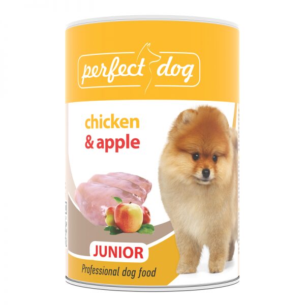 Perfect Dog Kucēniem ar cāļa gaļu un āboliem 400g