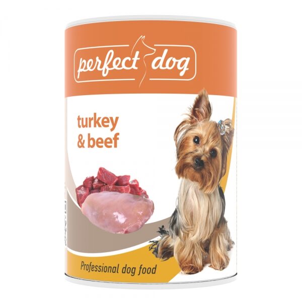 Perfect Dog Adult ar tītara un liellopu gaļu 400 g