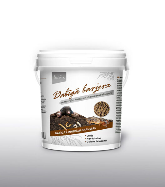 BIOFIX dabīgā barjera zemesvēžu, kurmju un kāpuru ierobežošanai 1kg