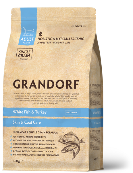 GRANDORF White Fish Adult Skin & Coat 400g