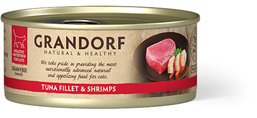 GRANDORF Tuna & Shrimps kaķu konservi 70g