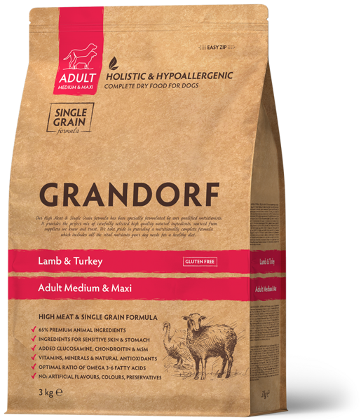 GRANDORF Lamb & Turkey Medium & Maxi Breeds 1 kg