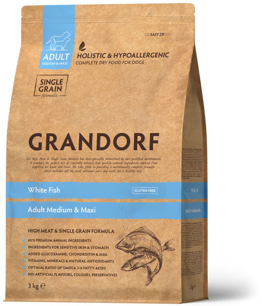 GRANDORF White Fish Adult Medium & Maxi Breeds 10 kg