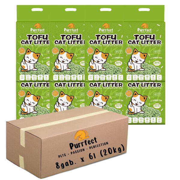 Purrfect Green Tea tofu cat litter 6l / 2.5kg