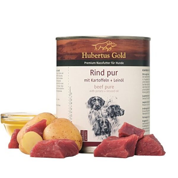 Hubertus Gold Beef Pure & Potato Ar Liellopa Gaļu Un Kartupeļiem 800 G