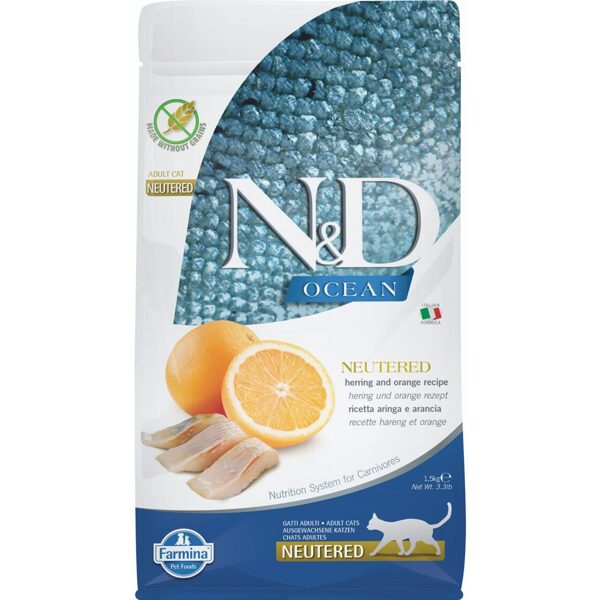 N&D CAT OCEAN HERRING ORANGE NEUTERED ADULT 5kg
